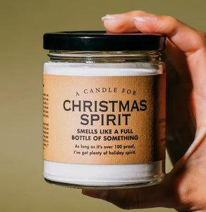 Whiskey River Soap Co. | A Candle For Christmas Spirit - Holiday | Funny Candle