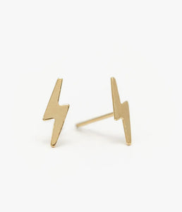 Lovers tempo | Bolt Gold-Filled Stud Earrings