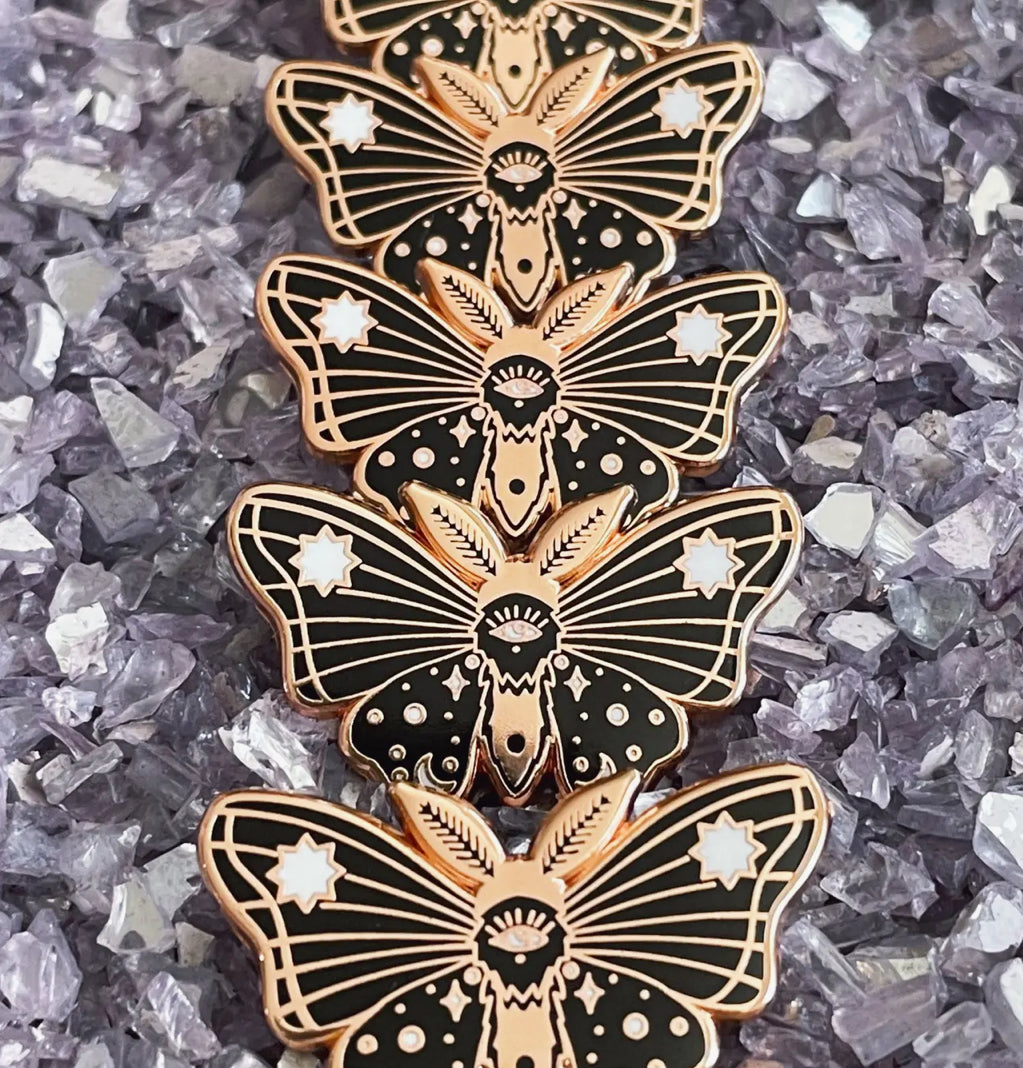 Mother of the Moon | Moth of the Moon Enamel Pin