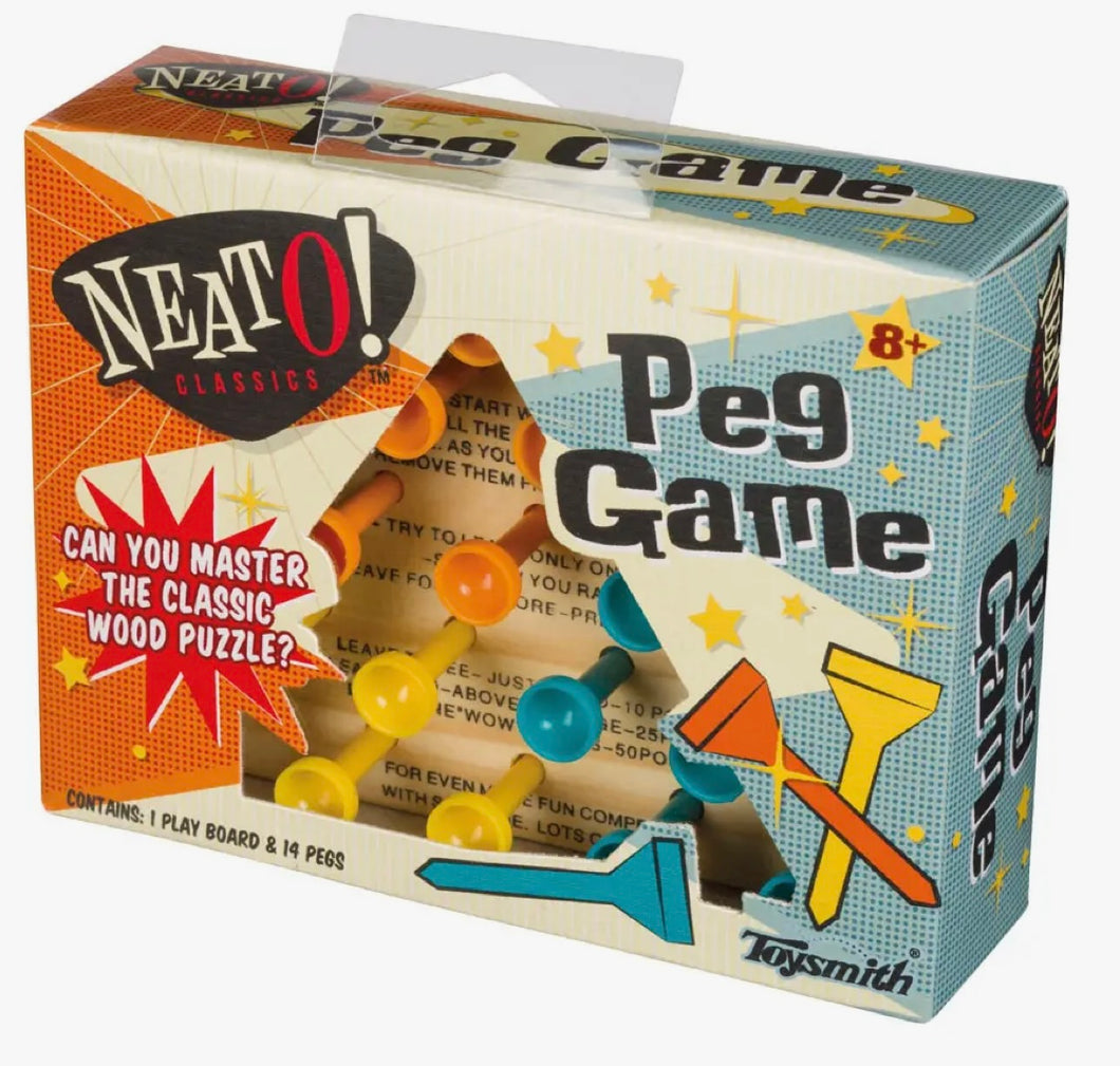 Neato! Classic Wooden Peg Game, Travel Size