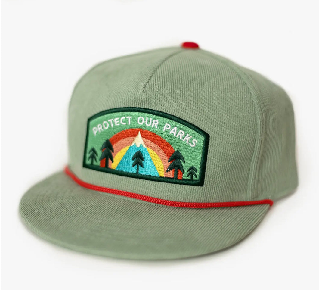 Ello There | Baseball Cap with Protect Our Parks Patch Curduroy