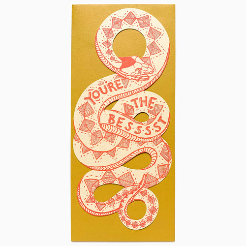 Blackbird Letterpress | You'Re the Best Snake Card