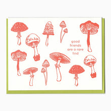 Load image into Gallery viewer, Blackbird Letterpress | Mushrooms Friendship Card