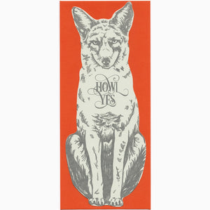 Blackbird Letterpress | Howl Yes Grey Fox Gift Card