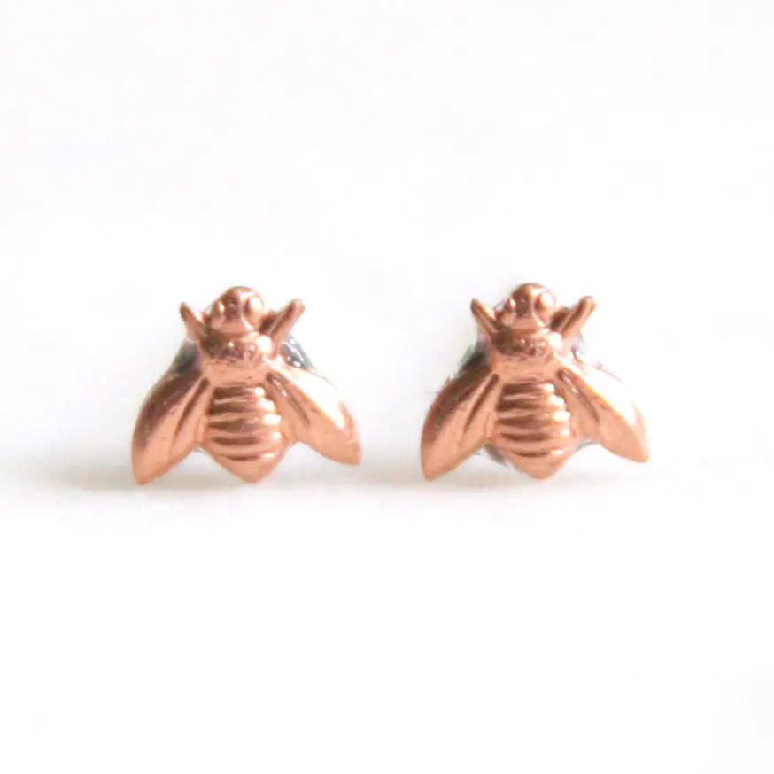 Peachtree Lane | Tiny Bees Copper Earrings