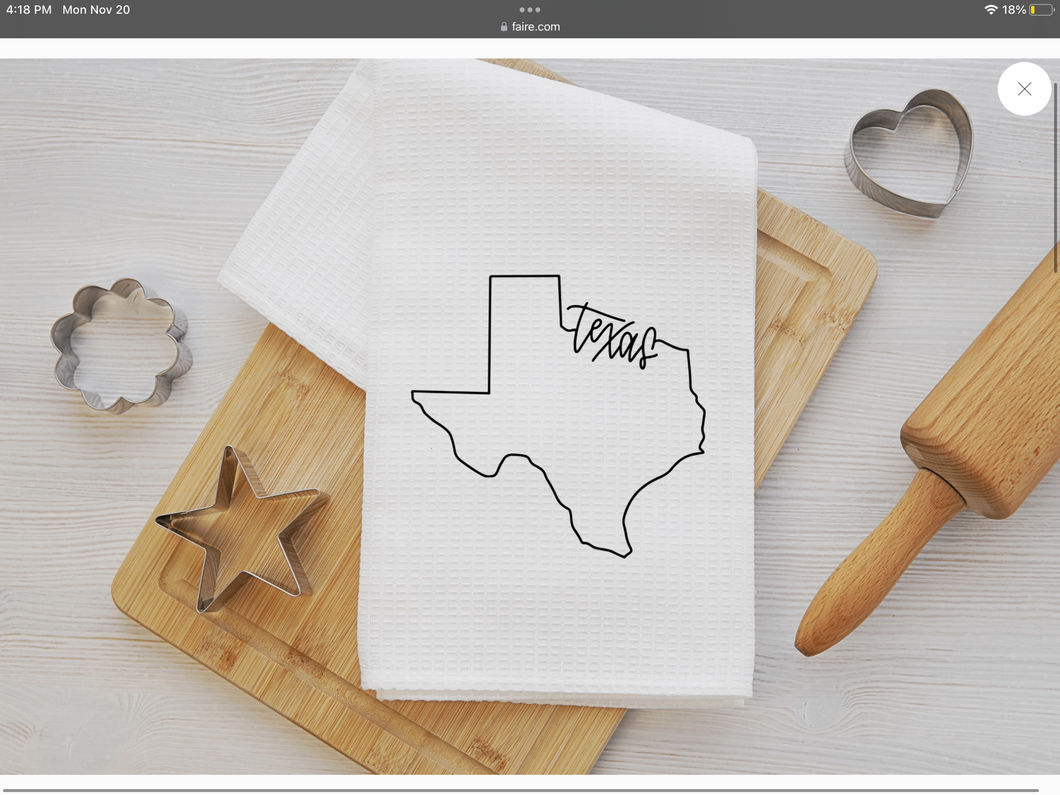 Texas Kitchen Towel Dish Towel Tea Towel