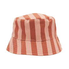 Load image into Gallery viewer, Reversible Bucket Hat - Stripes Sunset + Tierra