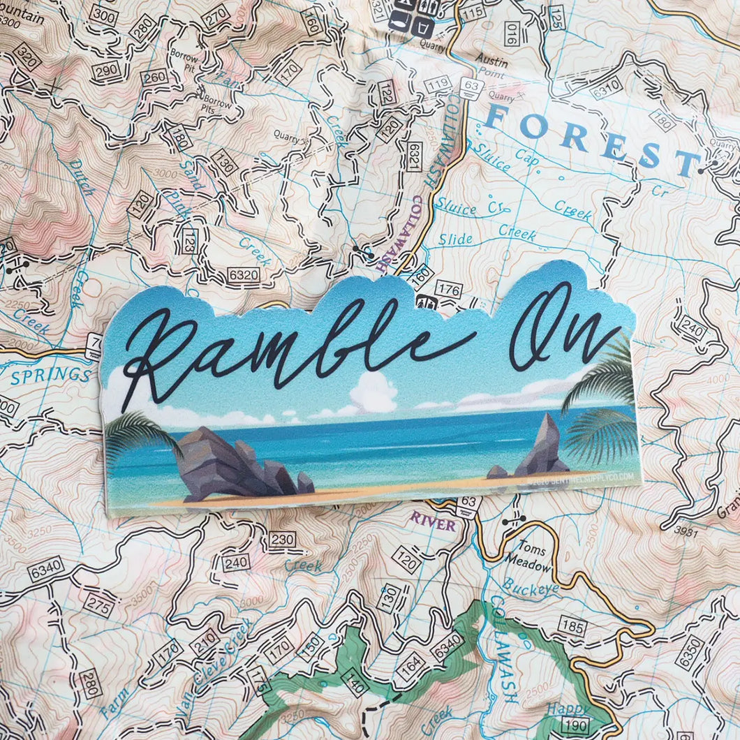 Ramble On Classic Rock Lyrics Nature Sticker