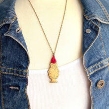 Load image into Gallery viewer, Red Truck Designs | Forest Gnome Necklace Red Elf Necklace Woodland Fairy 20&quot;