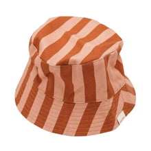 Load image into Gallery viewer, Reversible Bucket Hat - Stripes Sunset + Tierra