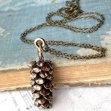 Load image into Gallery viewer, Red Truck Designs | Pinecone Charm Necklace Large Rustic Forest Nature 22&quot;
