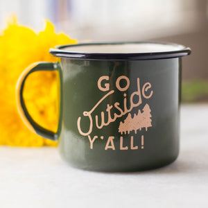AJ Vagabonds | Go Outside Y'all Enamelware Mug
