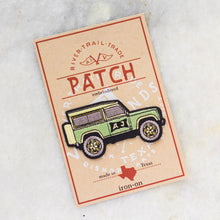 Load image into Gallery viewer, Aj Vagabonds traveling green jeep iron-on patch