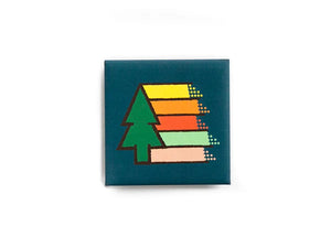 Ello There | Button Retro Tree Rainbow