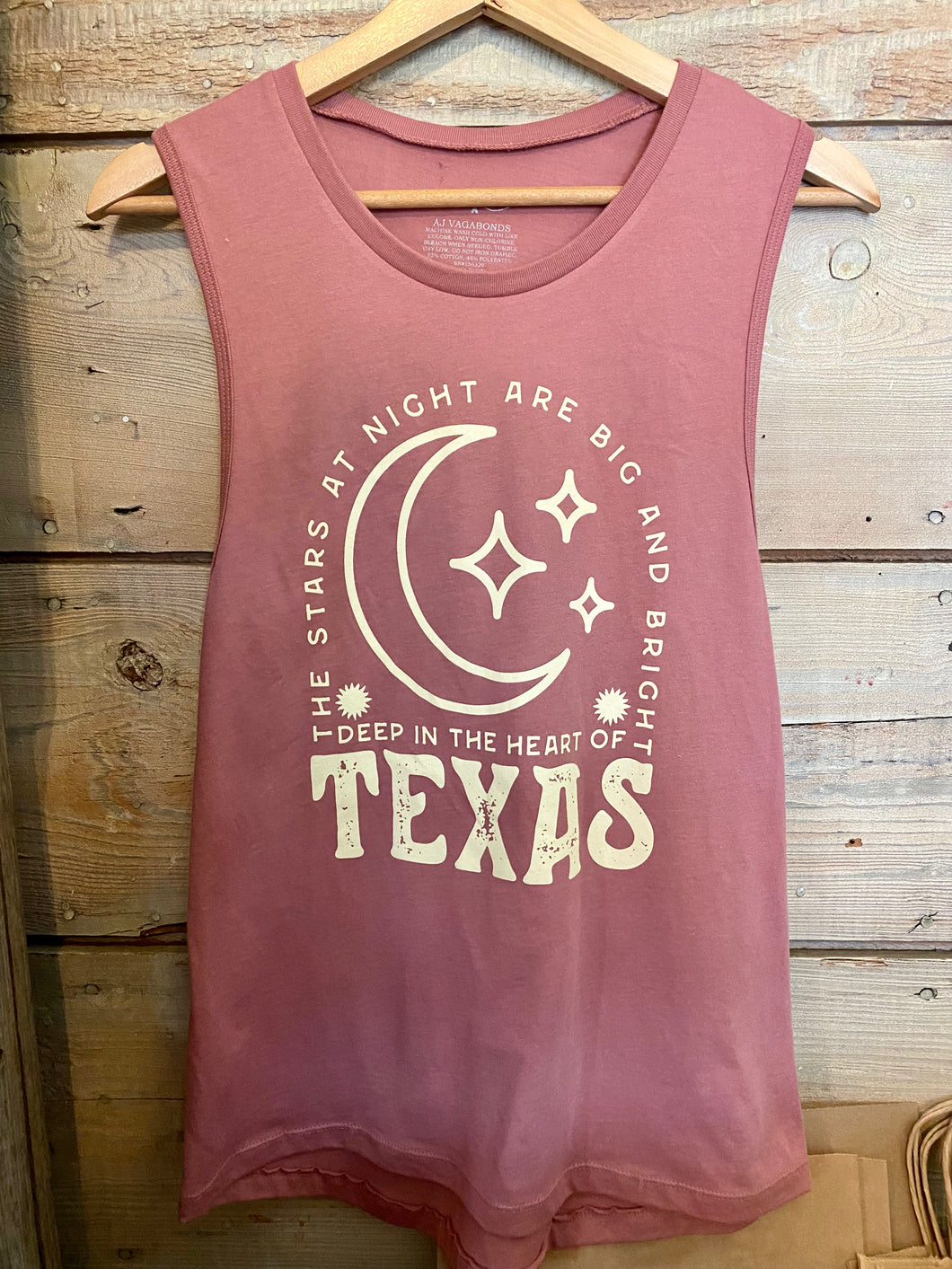 AJ Vagabonds | Deep in the Heart of Texas Tank Top Black/Pink