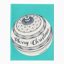 Load image into Gallery viewer, Blackbird Letterpress | Merry Christmas Ornament Circle Card