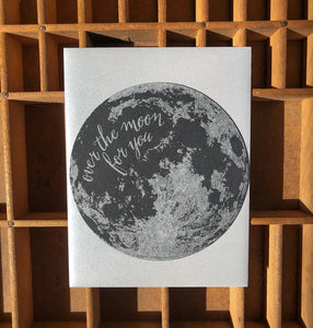 Blackbird Letterpress | Over The Moon Circle Card