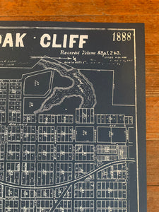 AJ Vagabonds | Historic 1888 Oak Cliff Map Poster