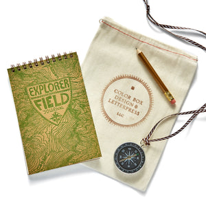 Color Box Design & Letterpress | Explorer field journal kit