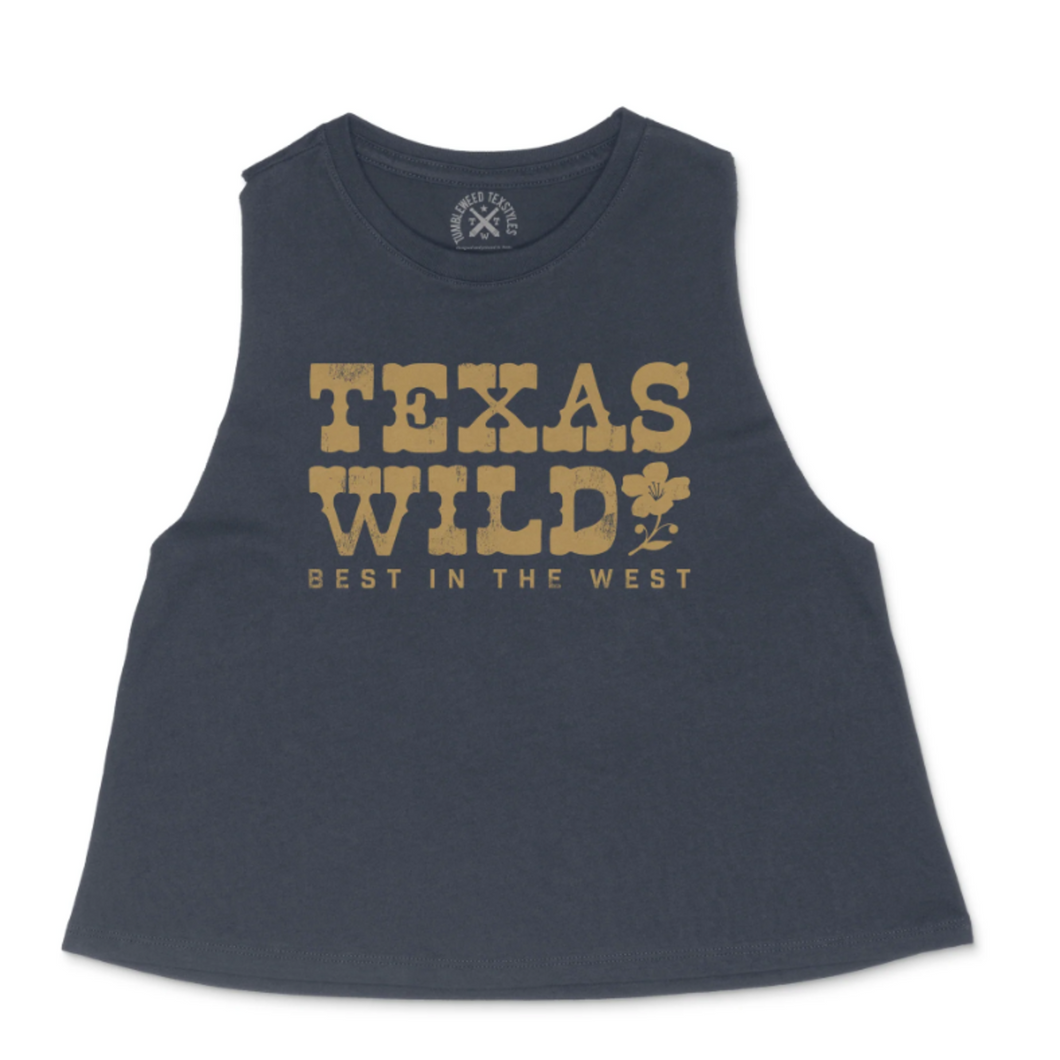 Tumbleweed TexStyles | Texas Wild best in the west Cropped Tank