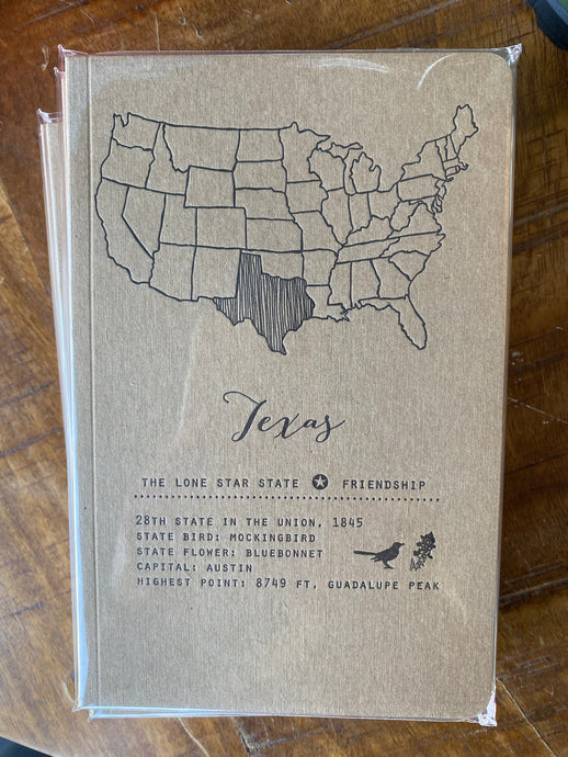 Blackbird Letterpress | Texas State Large Notebook