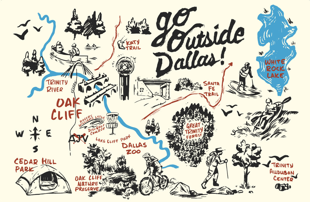 AJ Vagabonds | Go Outside Dallas Poster