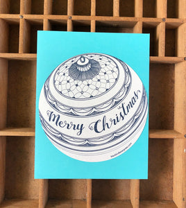 Blackbird Letterpress | Merry Christmas Ornament Circle Card