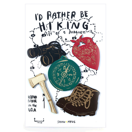 SnowMade I'd Rather Be Hiking Magnets (Set of 5)