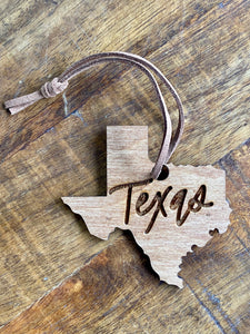 Wooden State Ornaments