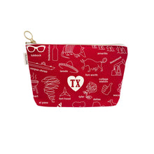 Load image into Gallery viewer, Maptote | Texas Demin Zip Pouch (Charcoal, Natural, Red)