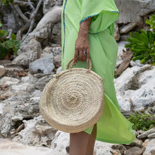 Load image into Gallery viewer, Round French Market Straw Bag