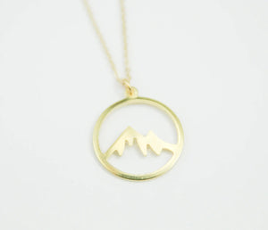 PeachTree Lane | Mountain Peaks with Snow Pendant Necklace