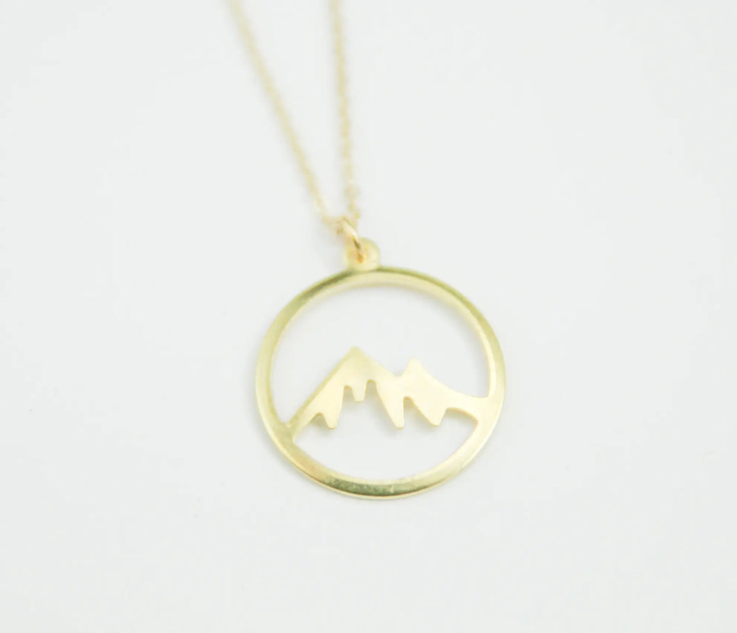 PeachTree Lane | Mountain Peaks with Snow Pendant Necklace