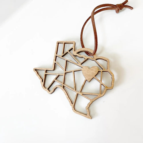 Wooden State Ornaments