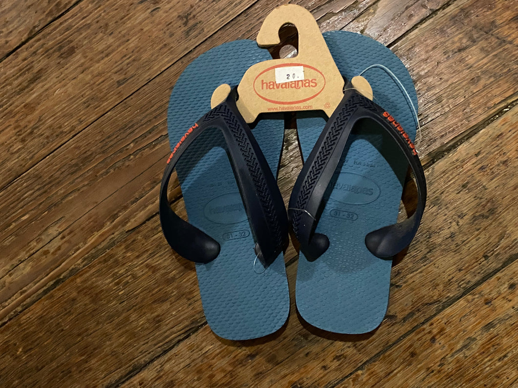 Havaianas | Kids Blue Brazil Logo Sandal