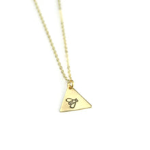 Load image into Gallery viewer, Peachtree Lane | Triangle Brass Stamped Necklace