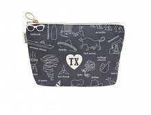 Load image into Gallery viewer, Maptote | Texas Demin Zip Pouch (Charcoal, Natural, Red)