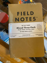 Load image into Gallery viewer, Field Notes | Kraft Set of 3 Notebooks