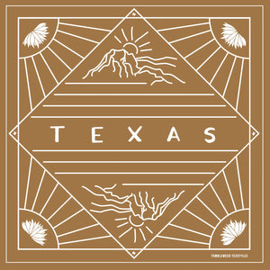 Tumbleweed TexStyles | Texas Landscape Bandana (brown)