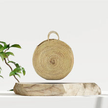 Load image into Gallery viewer, Round French Market Straw Bag